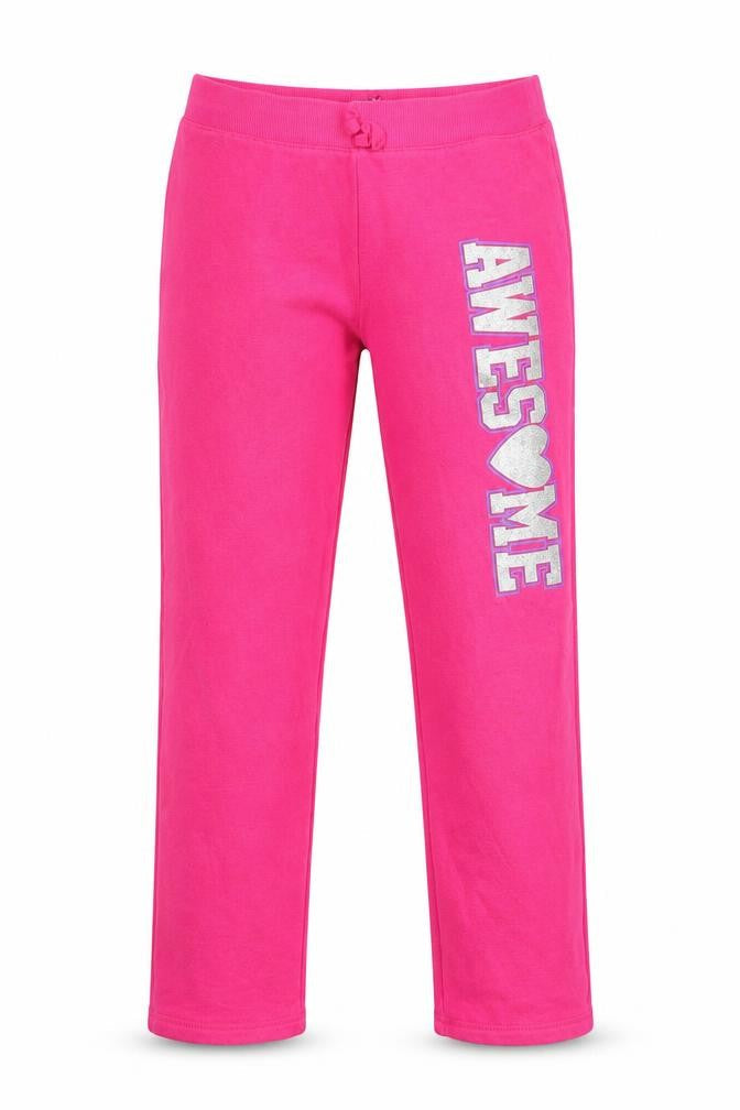 Front view of The Children's Place girls’ pink awesome jogger trousers, size 14, xl