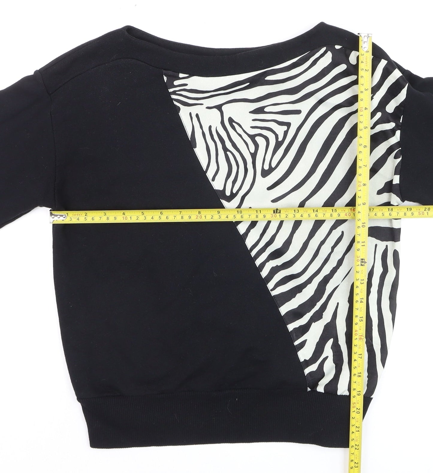 River Island Women's Black Zebra Print Pullover Jumper Size 2