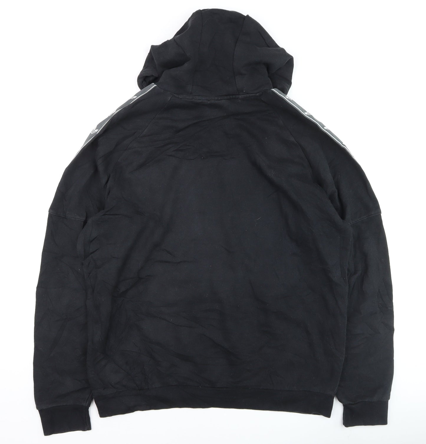 Adidas Men's Black Pullover Hoodie L Logo Fleece Sportswear