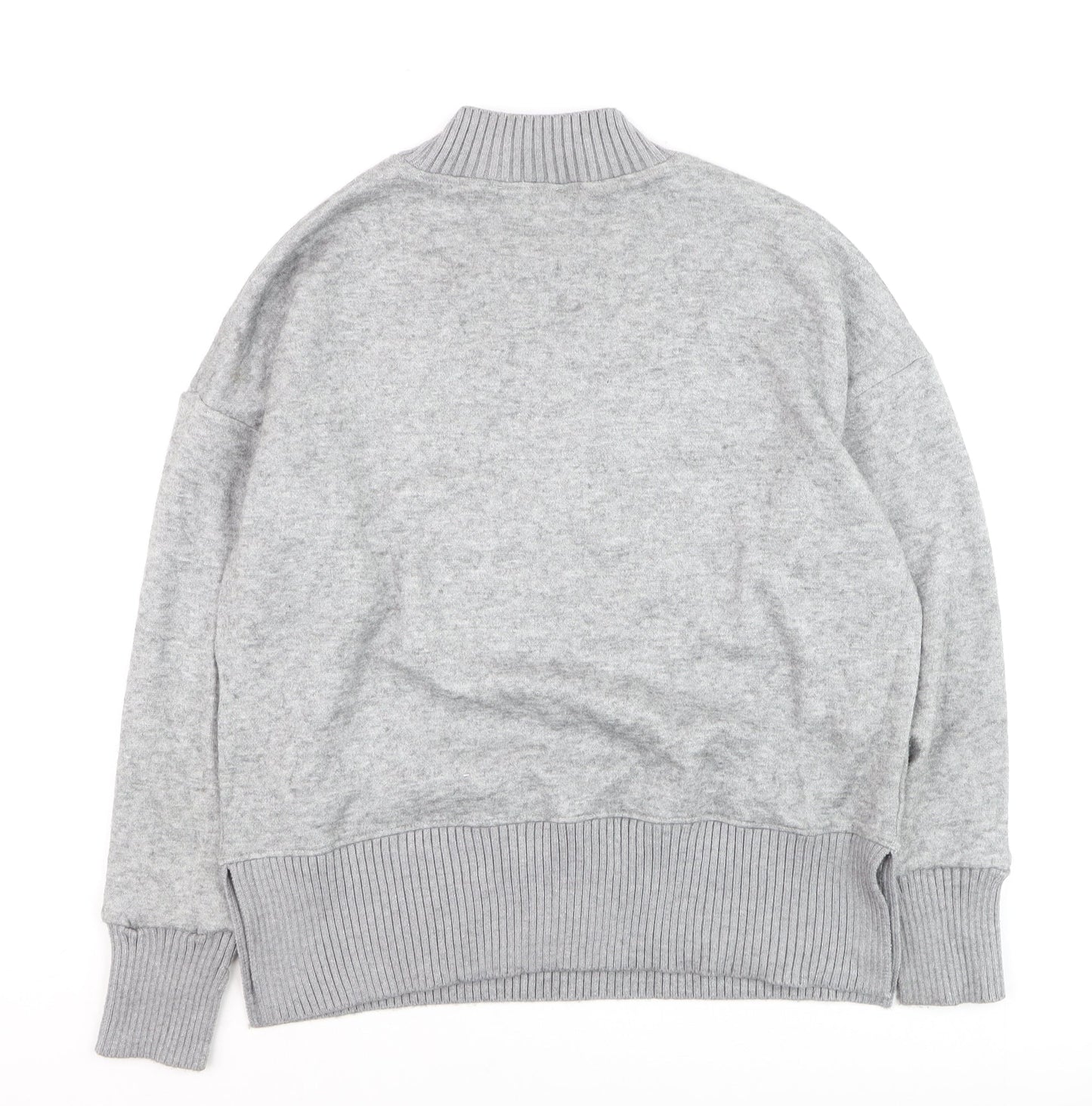 Next Men's Grey Mock Neck Pullover Jumper M Regular Fit