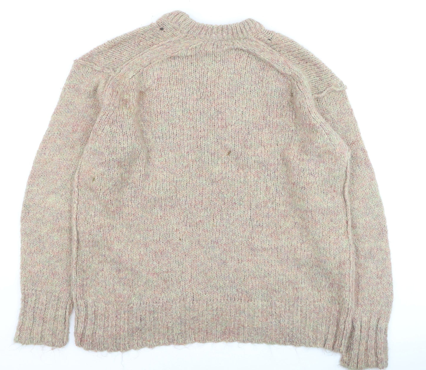 Urban Outfitters Women Beige Wool Blend Chunky Knit Jumper Size S