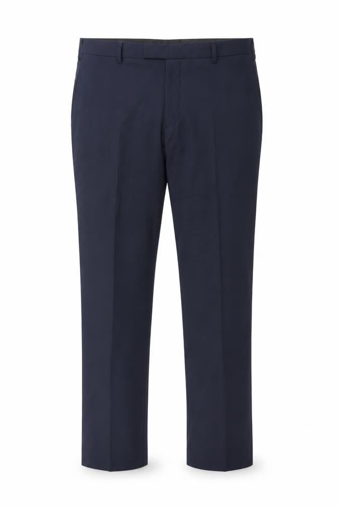 Front view of Marks & Spencer Autograph Men's Blue Slim Fit Dress Trousers 38W 31.5L