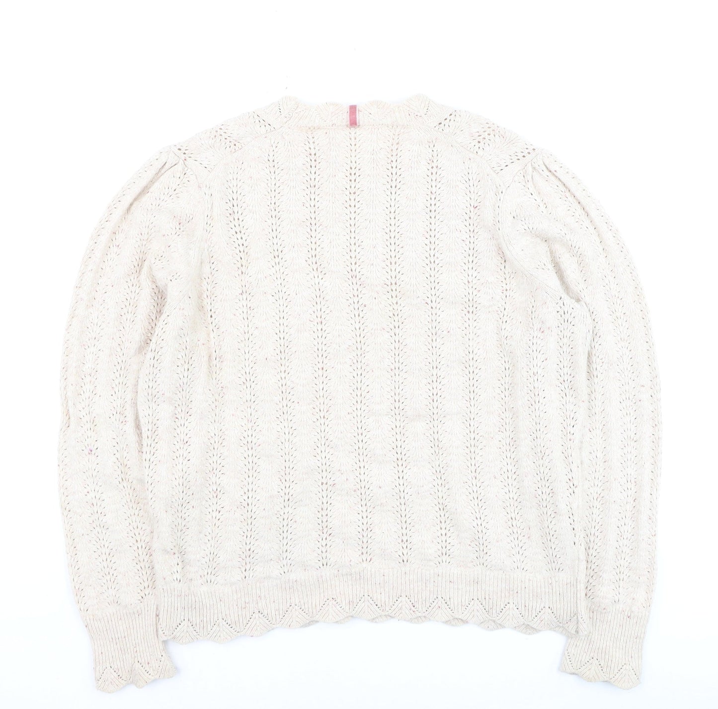 Marks and Spencer Per Una Women Beige Knit Jumper Size 14 Pullover