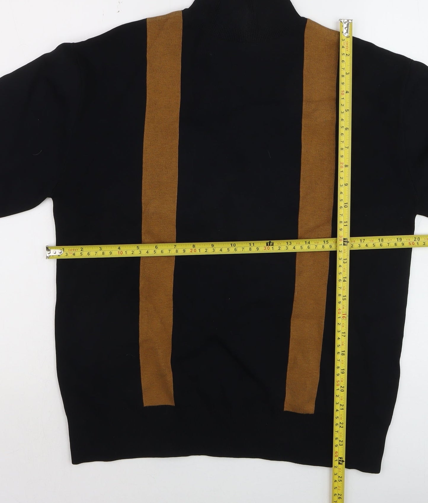 & Other Stories Men's Black XS High Neck Knit Pullover Jumper