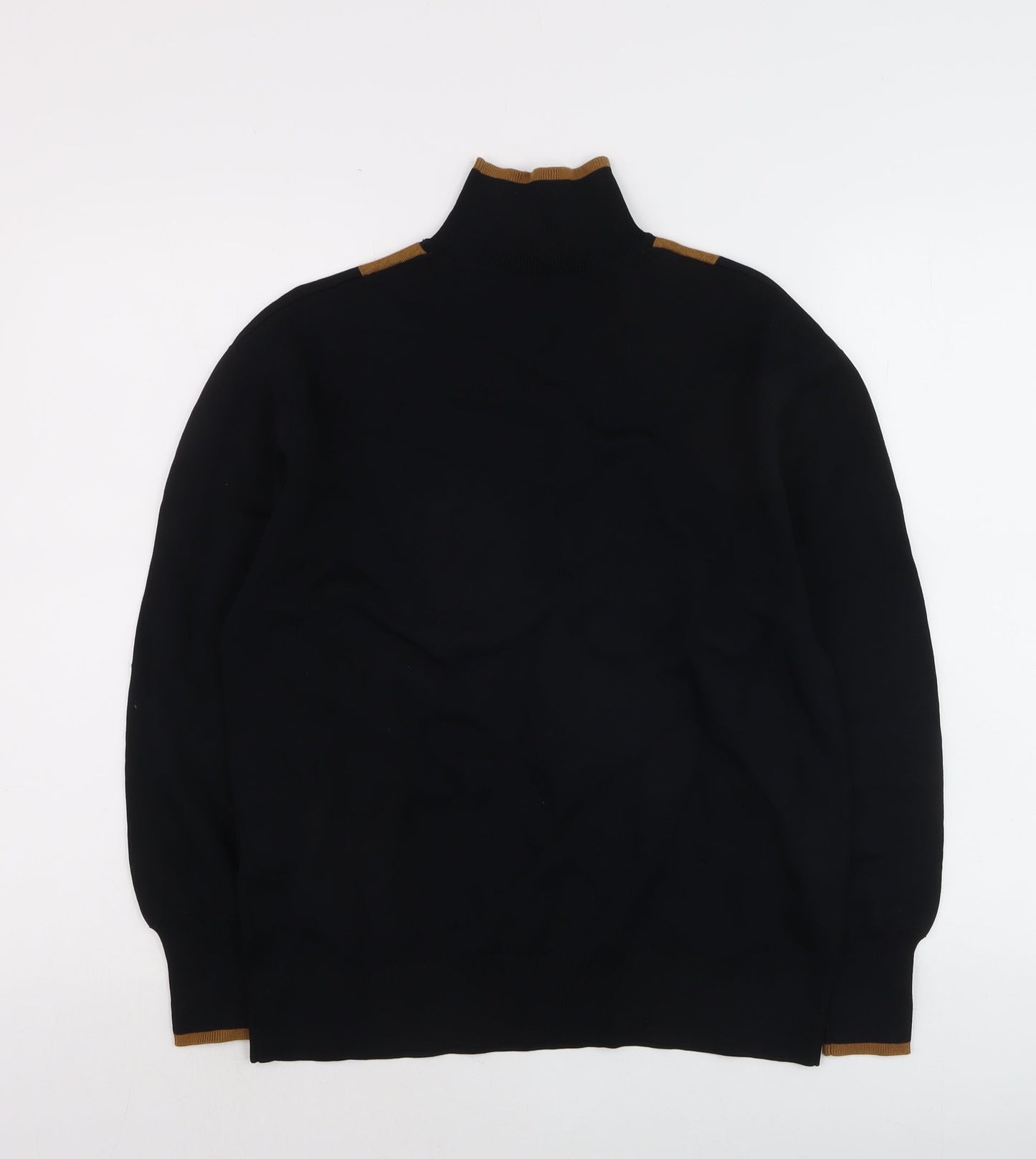 & Other Stories Men's Black XS High Neck Knit Pullover Jumper