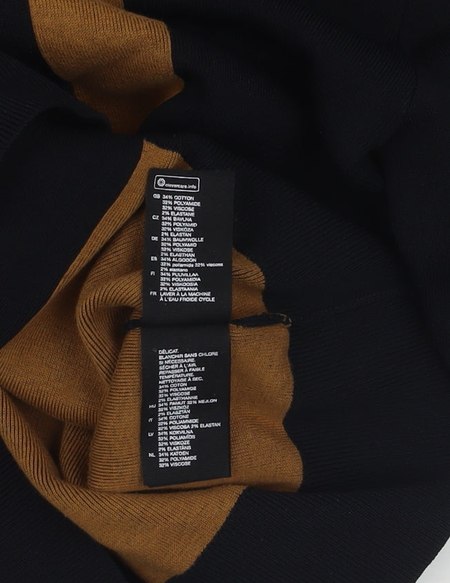 & Other Stories Men's Black XS High Neck Knit Pullover Jumper