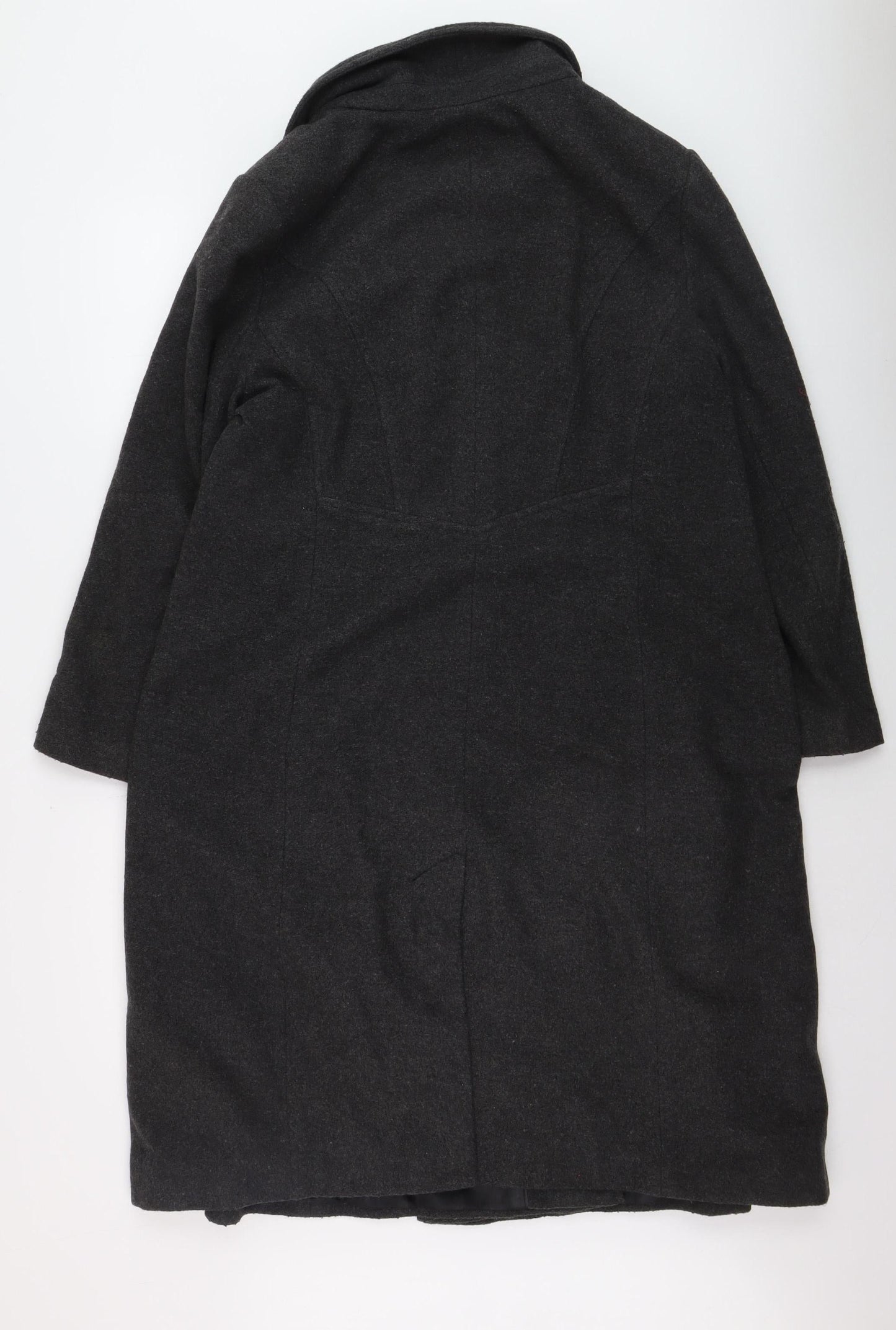 Debenhams Collection Petite Women's Black Wool Pea Coat Size 18 Petite