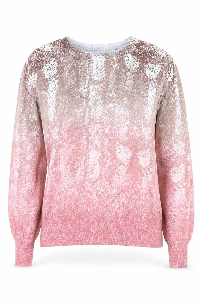 Front view of Next Women’s Pink Animal Print jumper XS
