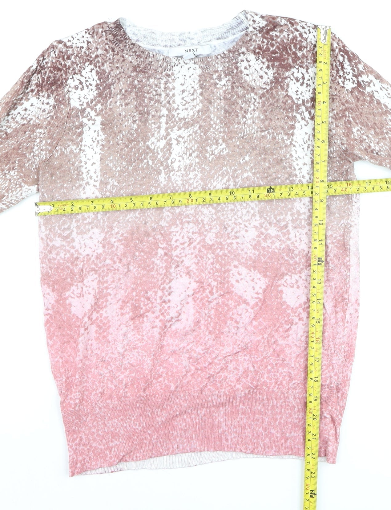 Next Women’s Pink Animal Print Pullover Jumper XS