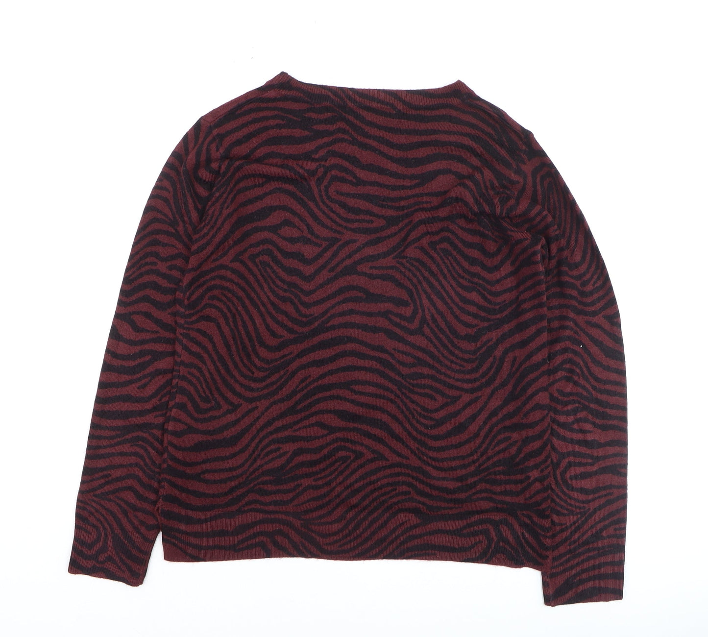 Marks and Spencer Women's Brown Animal Print Sweater Size 12