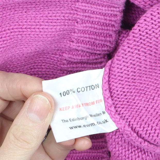 ISLE Essentials Women's Pink Cotton Crew Neck Jumper Size S 10-12
