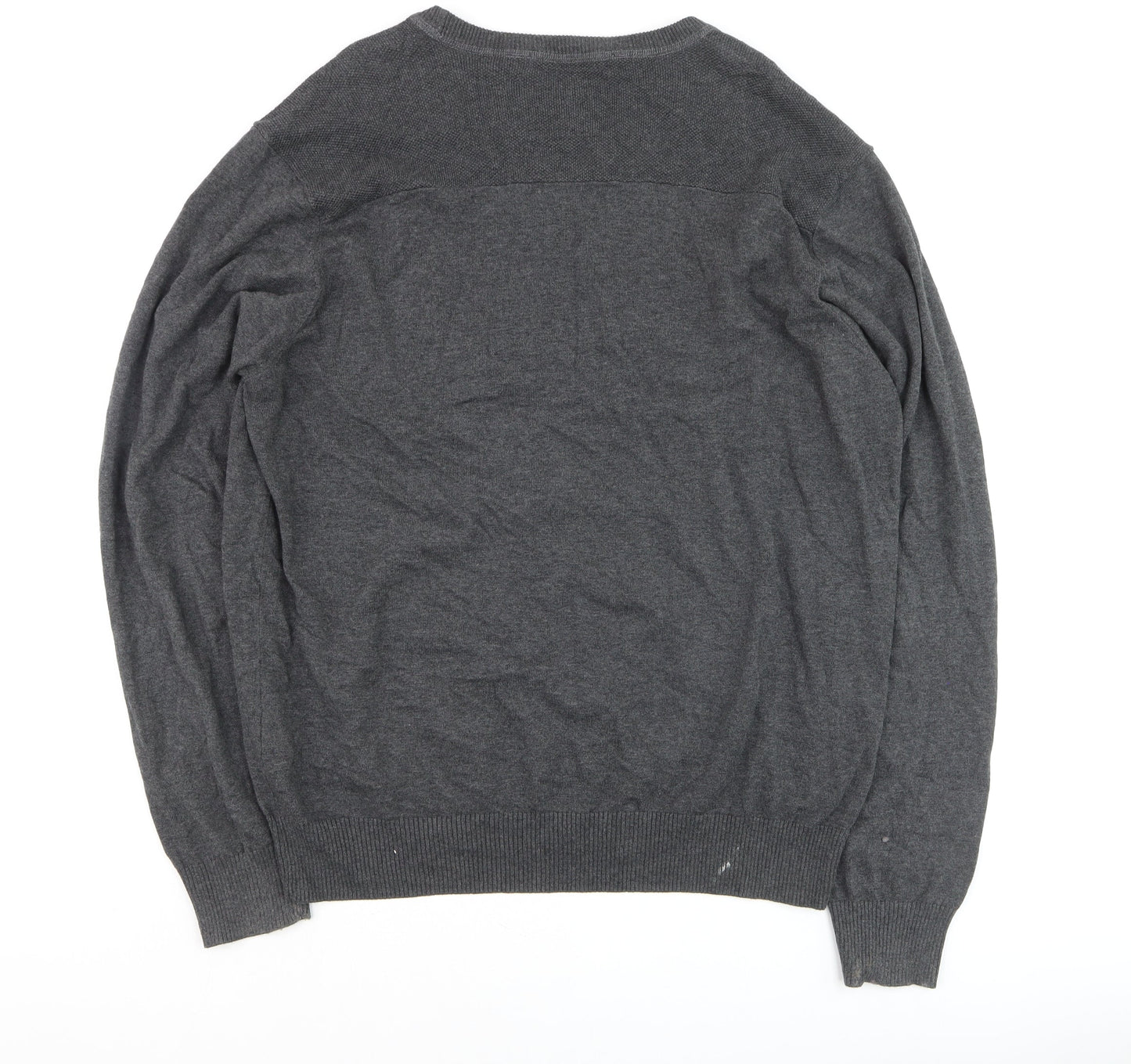 Duck and Cover Men’s Grey 2XL Cotton Crew Neck Pullover Jumper