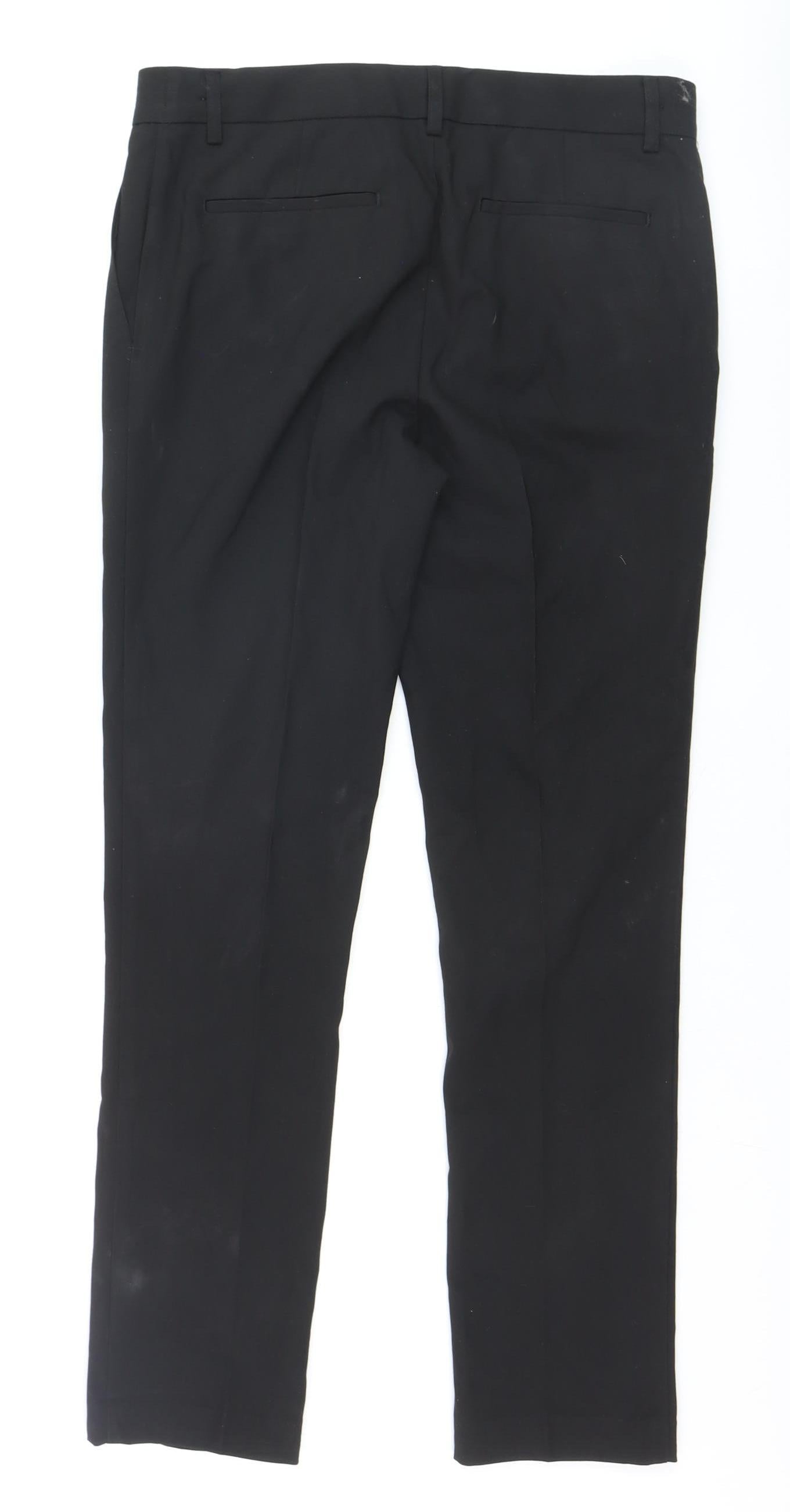 Marks and Spencer Girls Black School Uniform Trousers 13 Years Regular Fit
