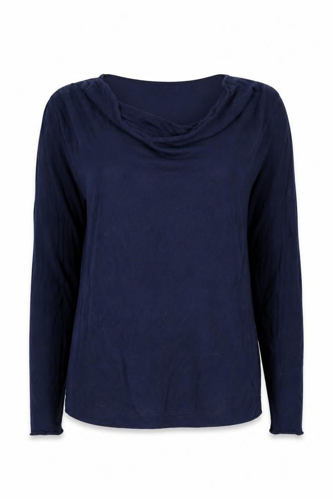 Jigsaw Women's Blue Cowl Neck Long Sleeve Knit Top Size S