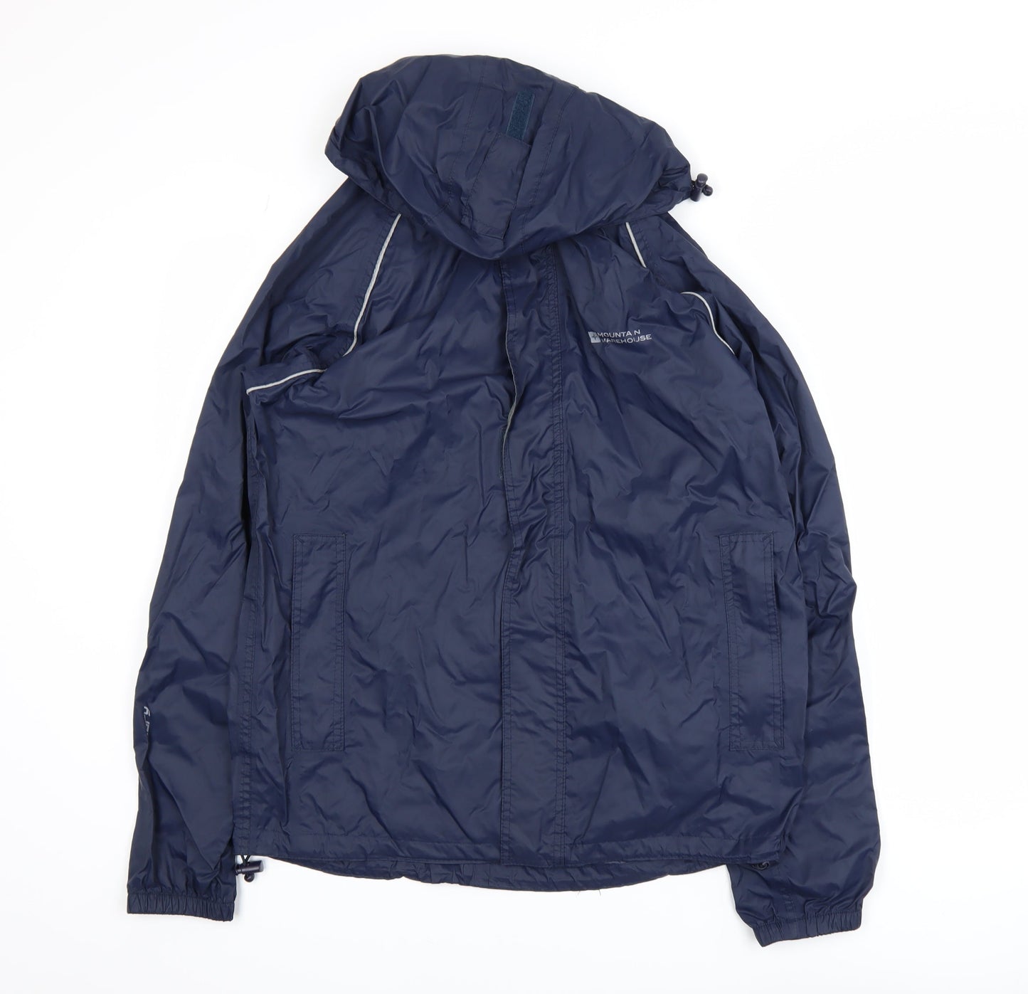 Mountain Warehouse Mens Blue XS Waterproof Hooded Rain Jacket