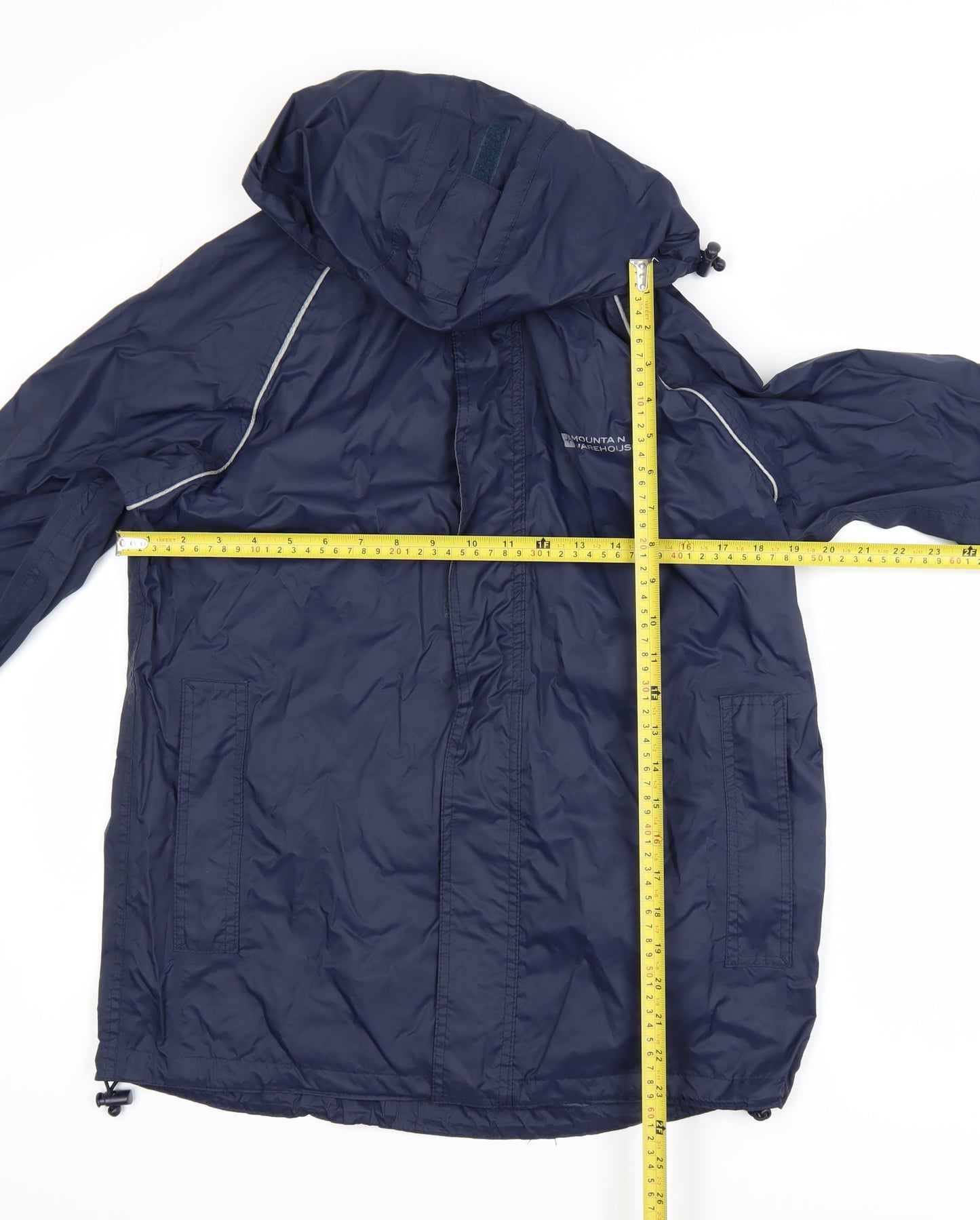 Mountain Warehouse Mens Blue XS Waterproof Hooded Rain Jacket