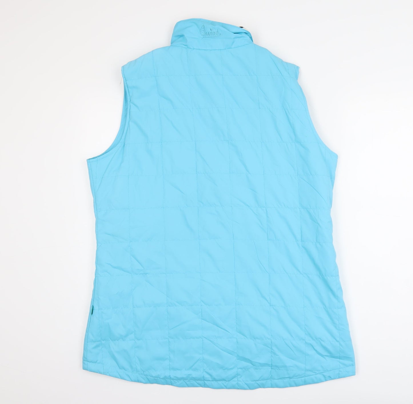 By Wind Womens Blue Quilted Polyester Sleeveless Bodywarmer M