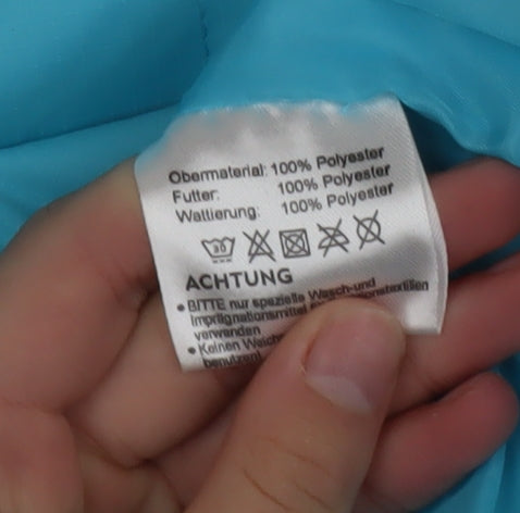 By Wind Womens Blue Quilted Polyester Sleeveless Bodywarmer M