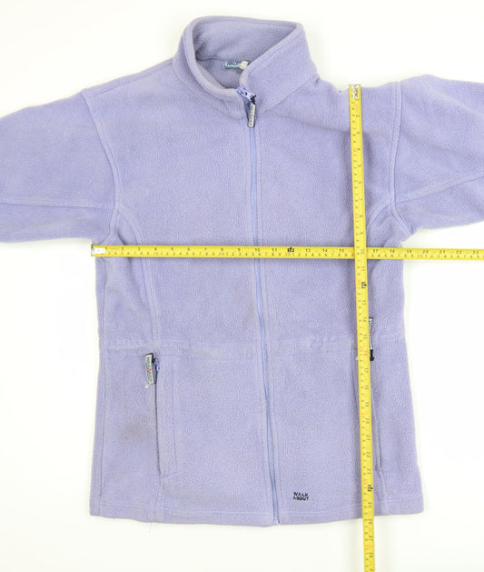 Walk About Women Purple Fleece Full Zip Jacket Size 10 Activewear