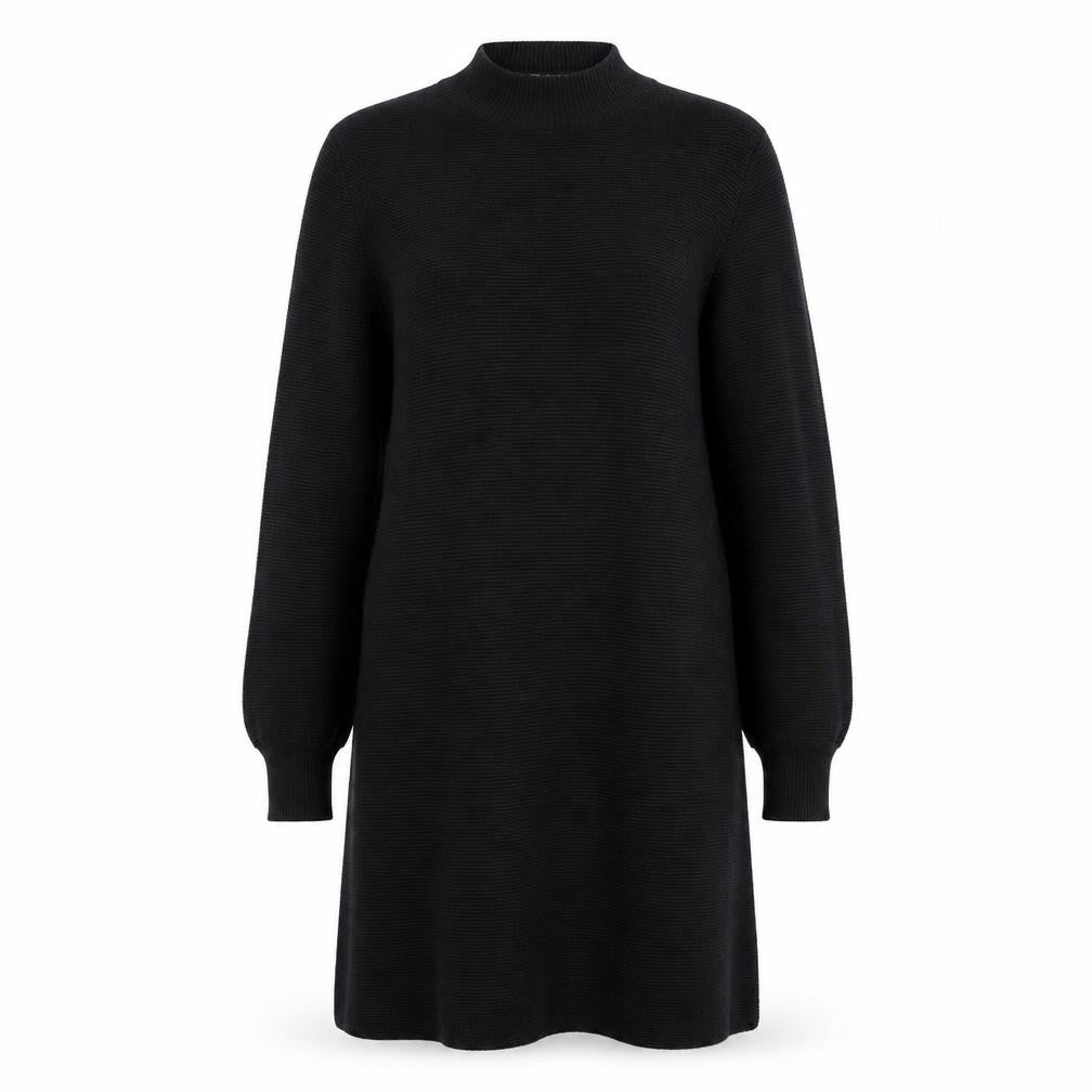 Front view of Bik Bok women’s black xs mock neck long sleeve tunic jumper dress
