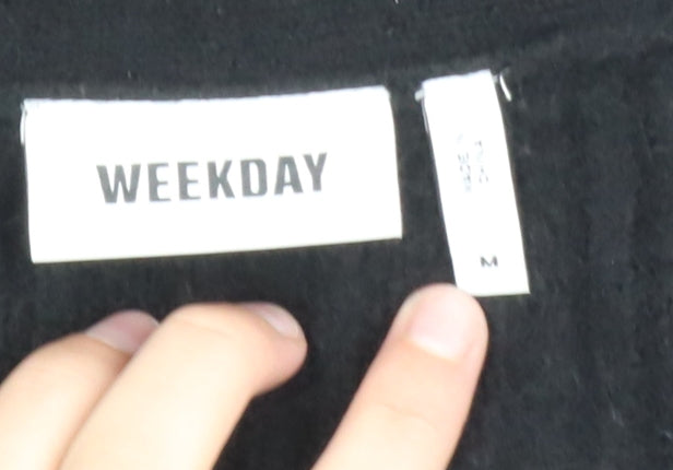 Weekday Women's Black V-Neck Cardigan Jumper Size M