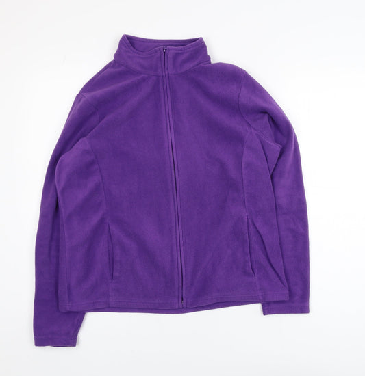 Marks and Spencer Womens Purple Fleece Full Zip Jacket Size 18