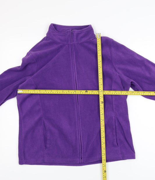 Marks and Spencer Womens Purple Fleece Full Zip Jacket Size 18