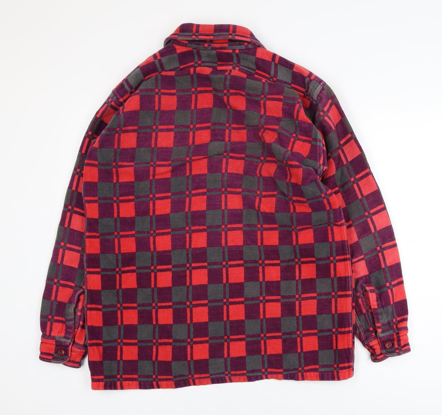 Rhinoceros Men's Red Check Flannel Cotton Jacket L