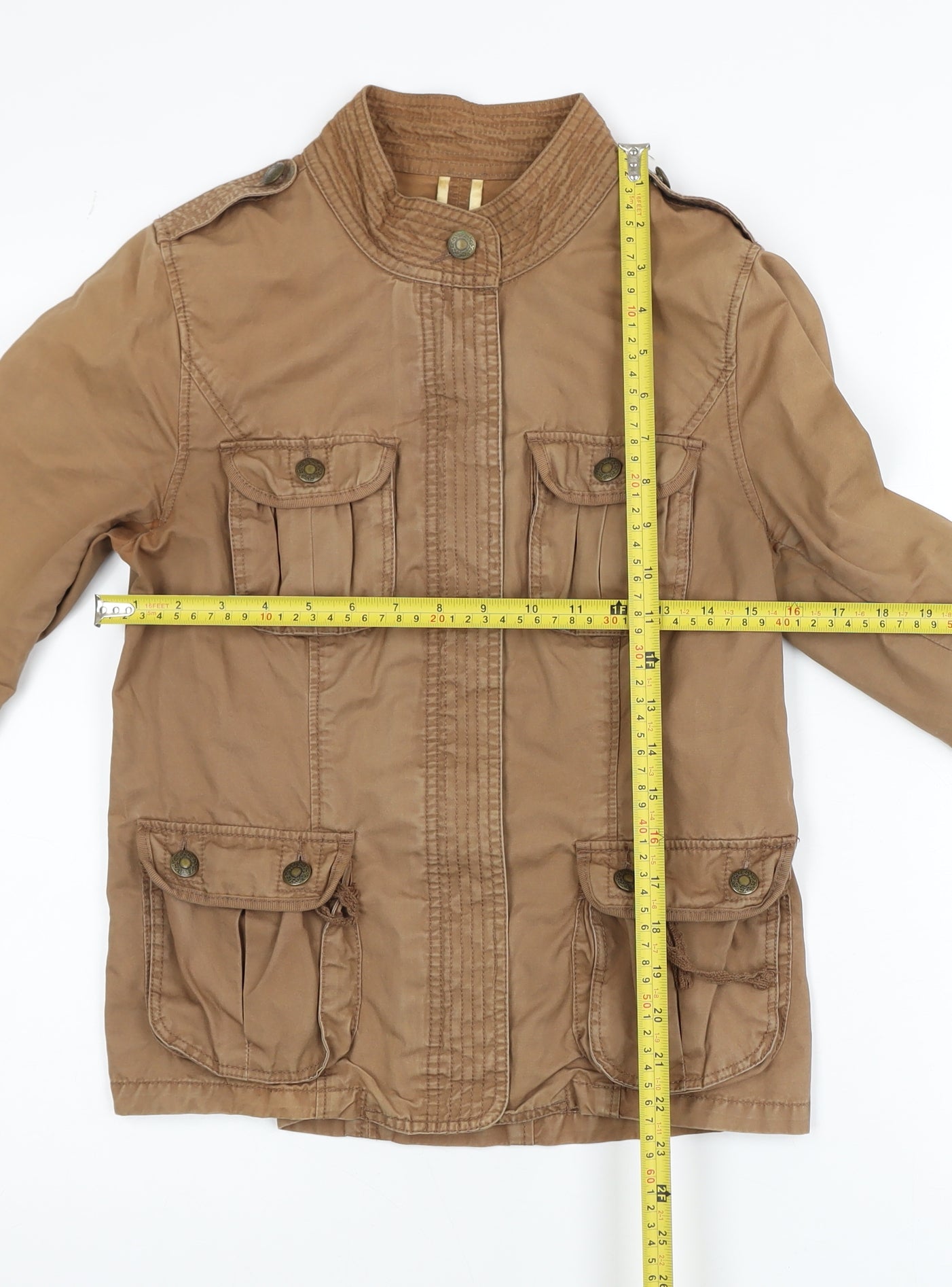 Old Navy Men's Brown Cotton Military Jacket Size S