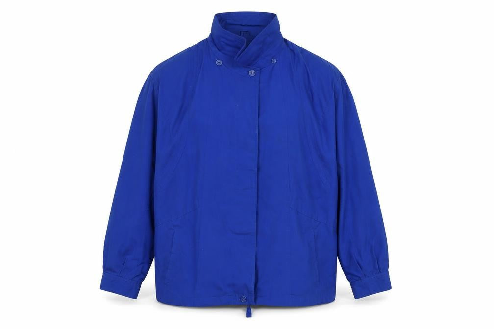 Front view of Littlewoods Men's Blue Windbreaker Jacket M Polyester Cotton
