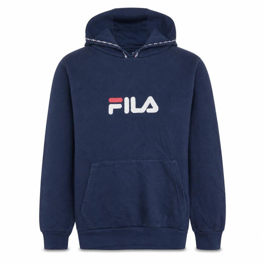 Fila Boys Blue Pullover Hoodie 13-15 Years Logo Fleece Long Sleeve