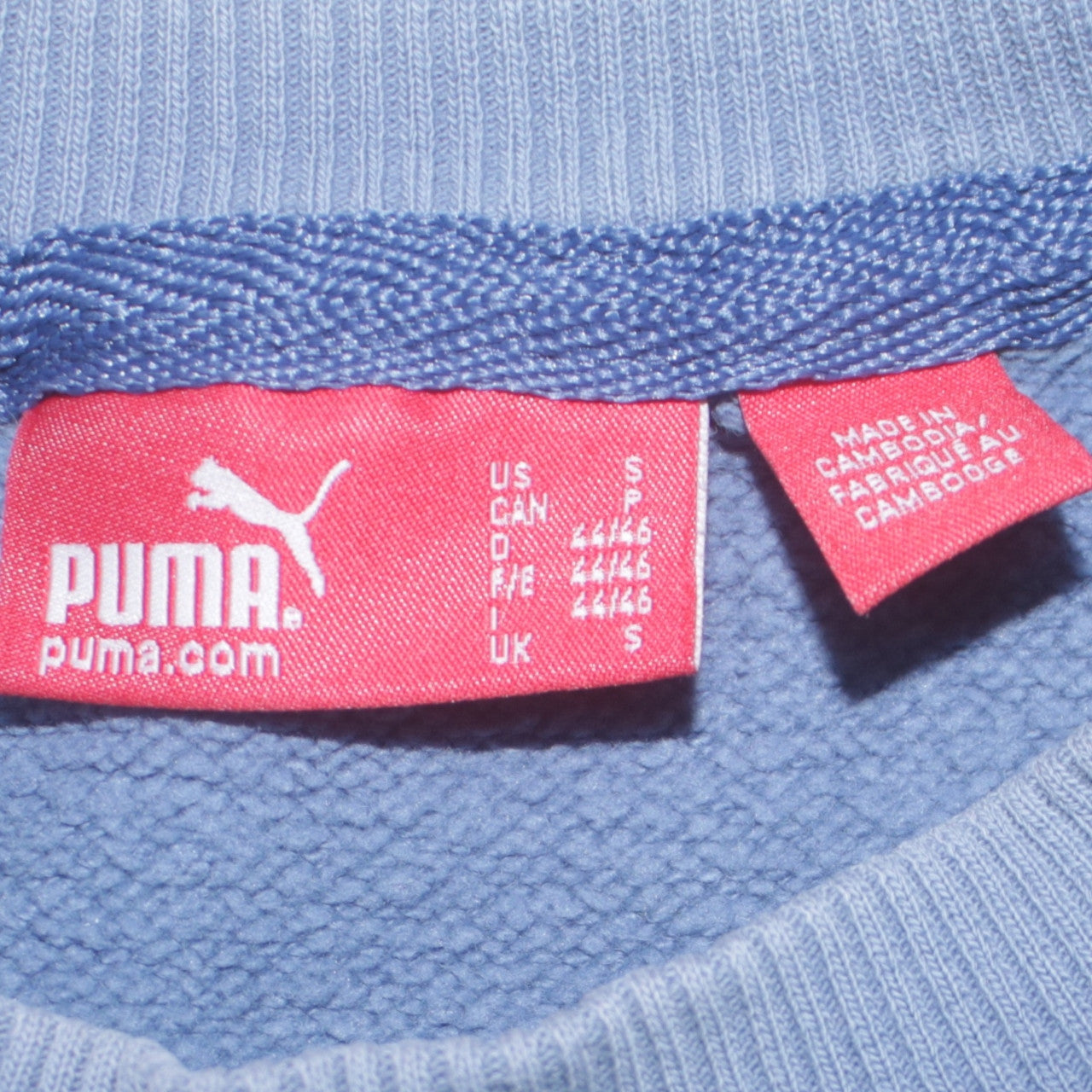 Puma Men Blue Crew Neck Pullover Sweatshirt Size S