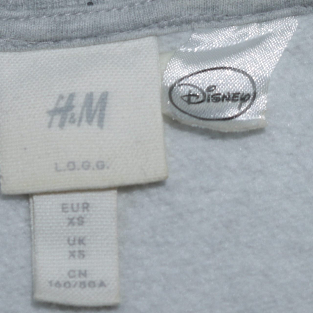 H&M L.O.G.G. Womens Grey Mickey Mouse Sweatshirt XS Cotton Blend