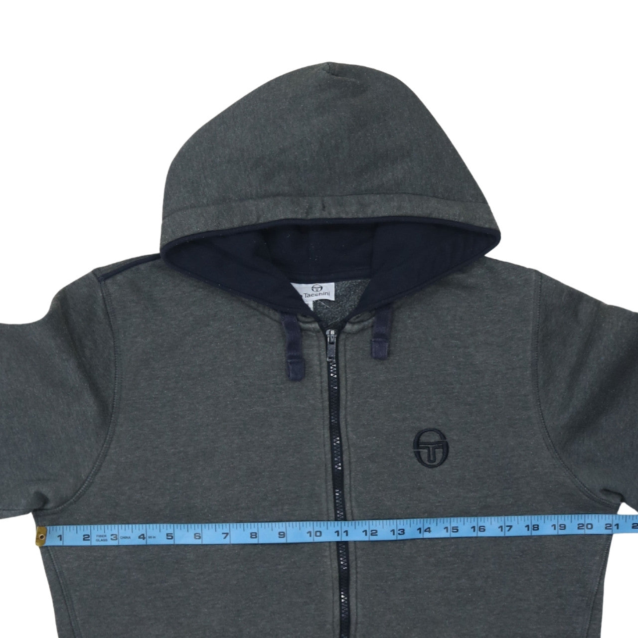 Adidas Men Grey Full Zip Hoodie Small Fleece Sportswear