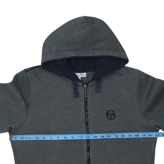 Adidas Men Grey Full Zip Hoodie Small Fleece Sportswear