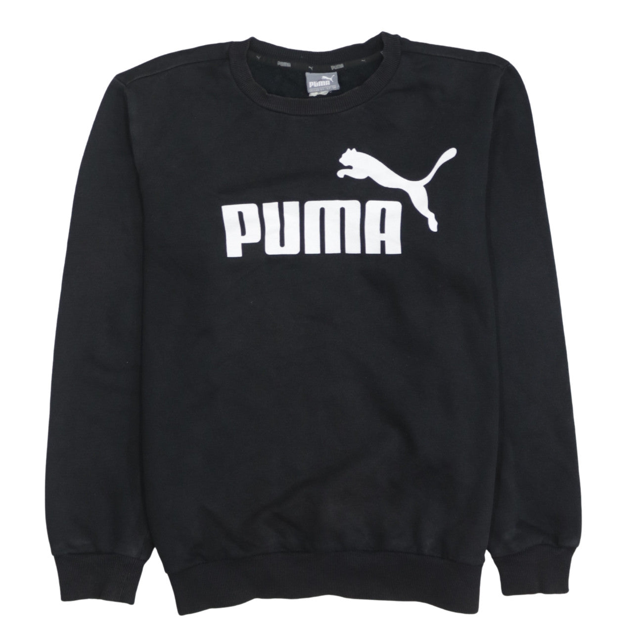 Puma Men's Black XS Pullover Crew Neck Graphic Sweatshirt