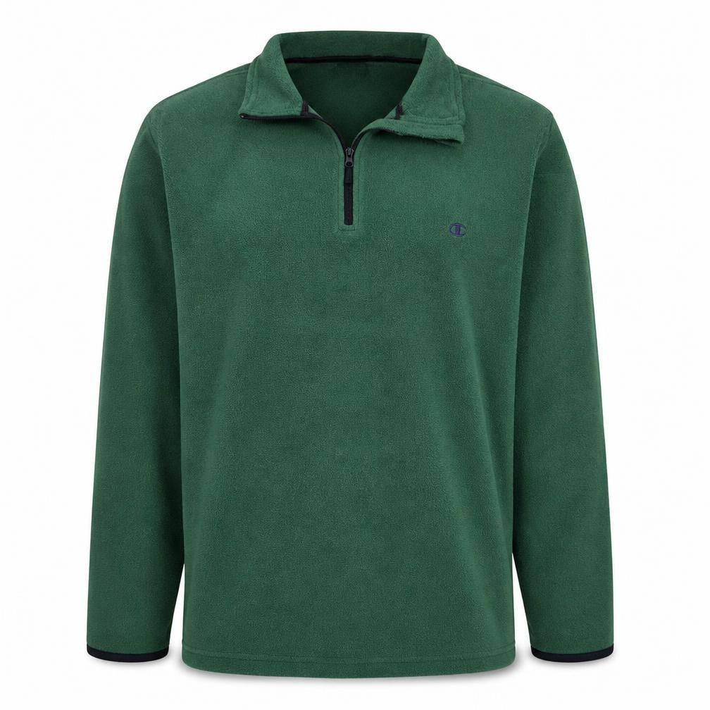 Champion Mens Green 2XL 1/4 Zip Fleece Sweatshirt Pullover