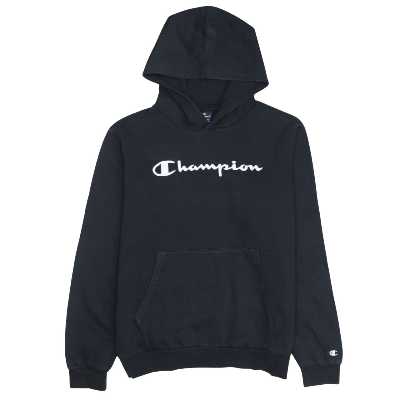 Champion Boys Black Pullover Fleece Hoodie 15-16 Years Logo Sweatshirt