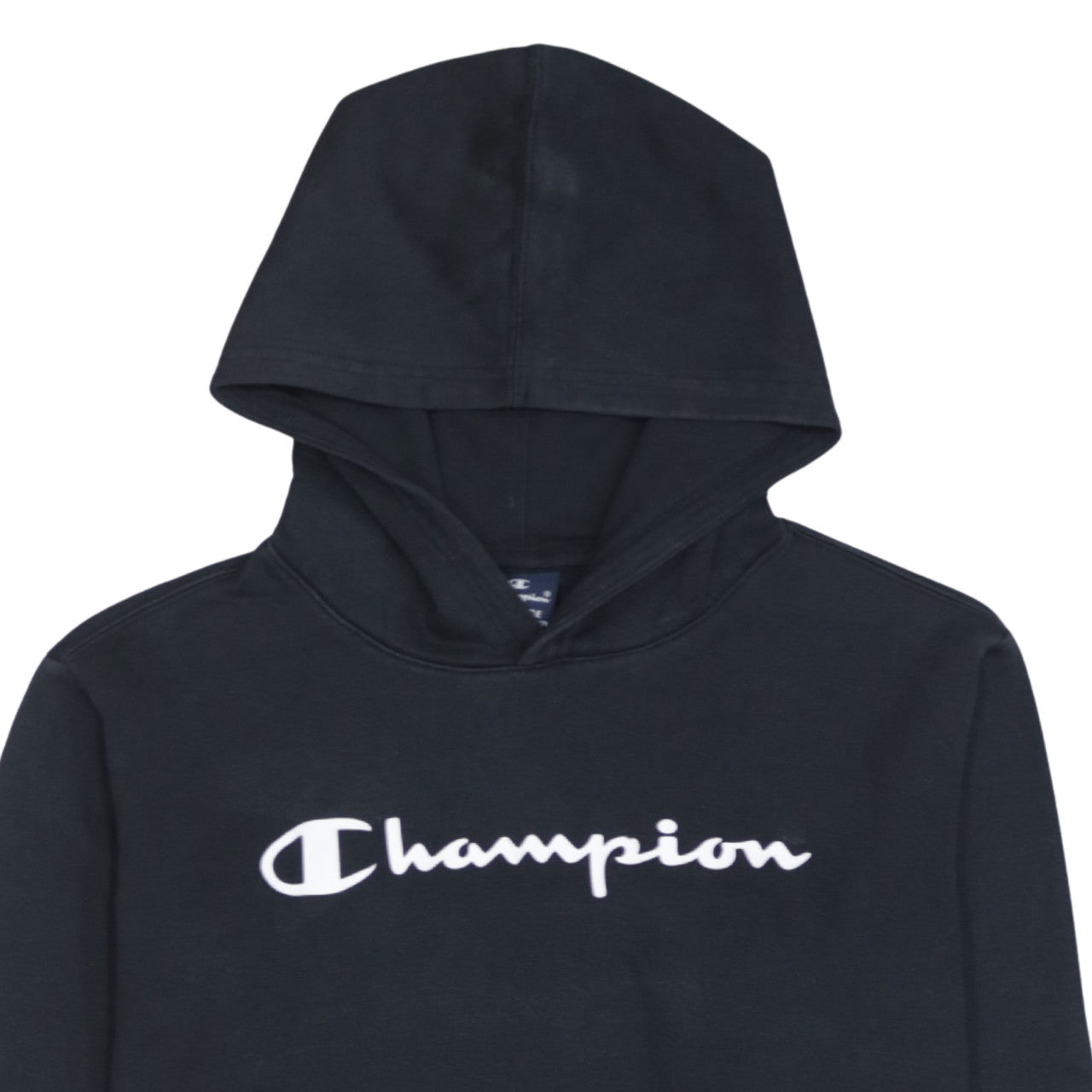 Champion Boys Black Pullover Fleece Hoodie 15-16 Years Logo Sweatshirt