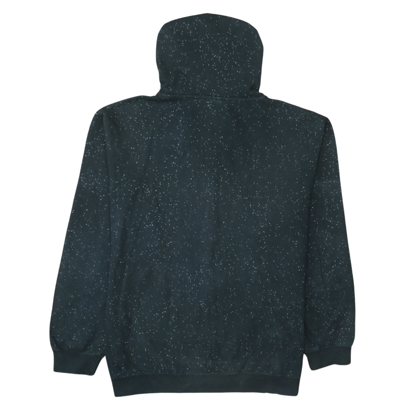 Vans Unisex Black Full Zip Hoodie XXL Cotton Blend Speckled Design