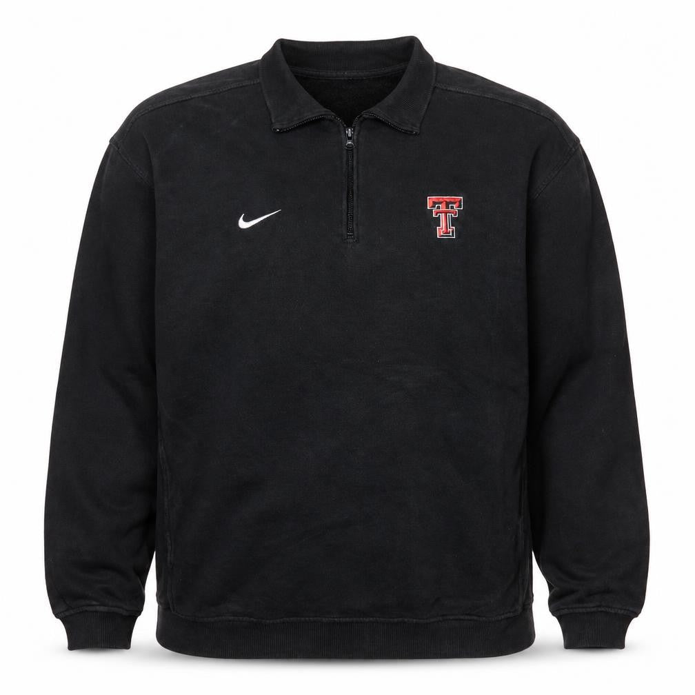 Nike Men's Black XL 1/4 Zip Embroidered College Sweatshirt