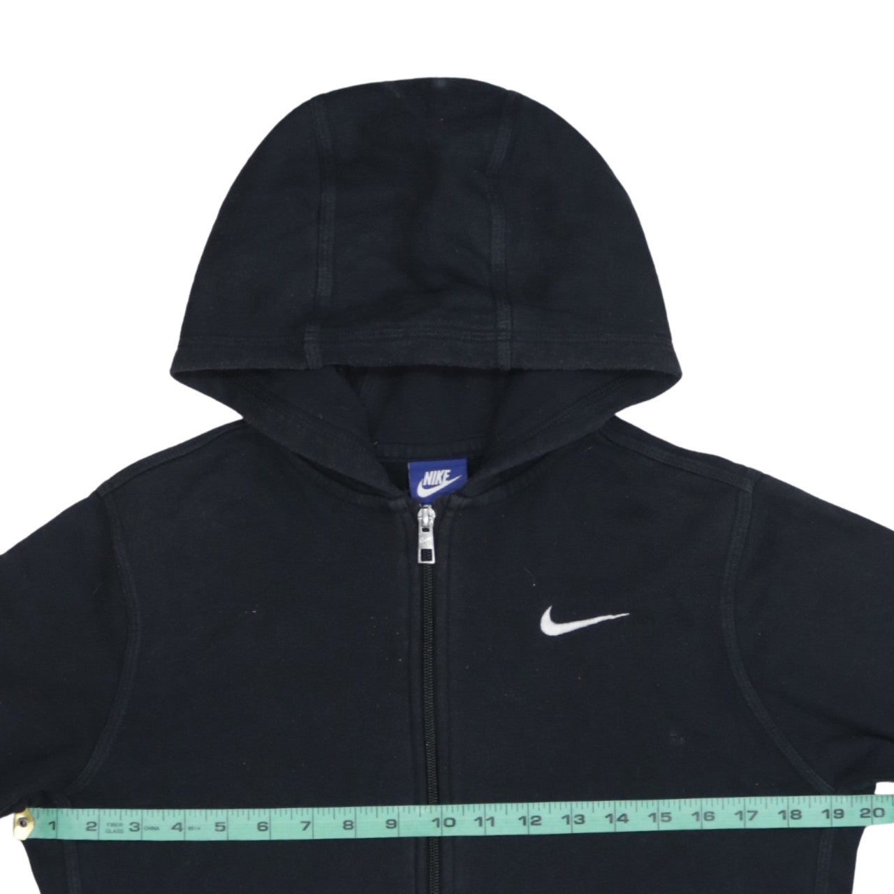 Nike Boys Black Full Zip Hoodie 12-13 Years Hooded Fleece Sweatshirt