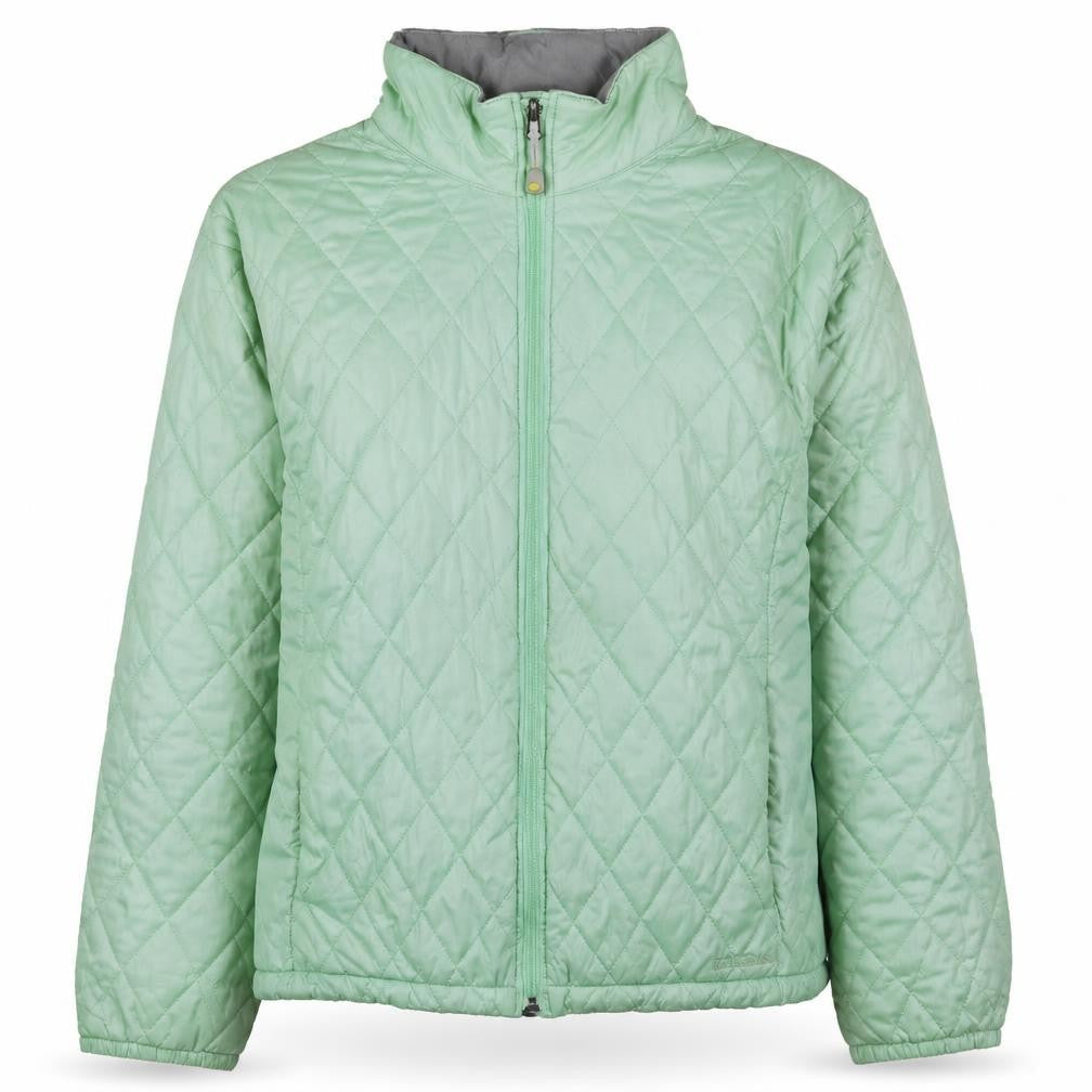 Front view of L.L.Bean Women's Green Quilted Polyester Jacket, size L