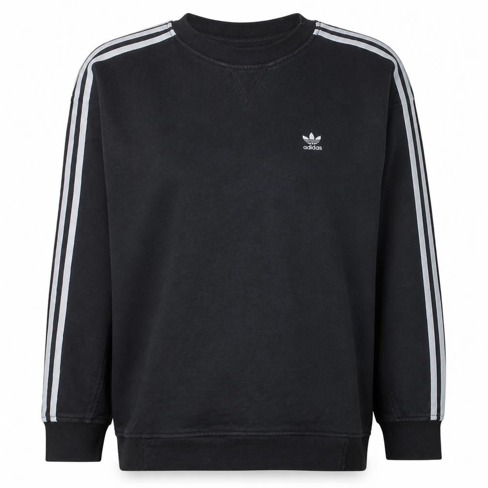Adidas Women Black Size 12 Crew Neck Pullover Sweatshirt