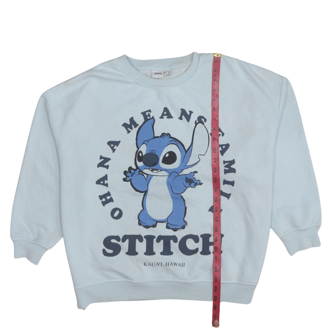 Disney Primark Women Blue Stitch Sweatshirt L Graphic Pullover