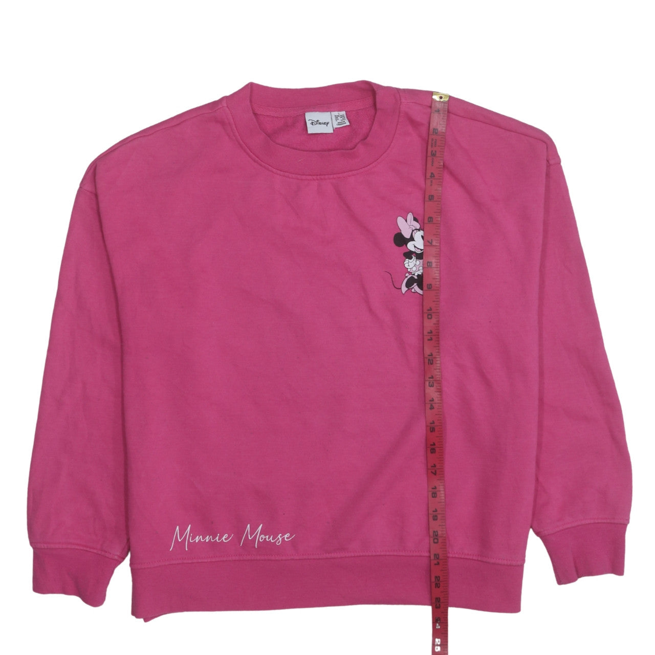 Disney Women’s Pink Minnie Mouse Pullover Sweatshirt Size S
