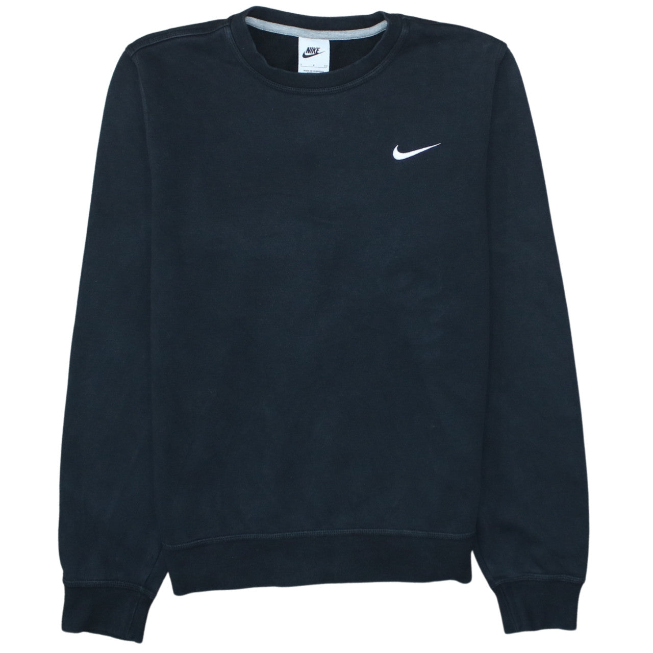 Nike Mens Black Small Crew Neck Pullover Sweatshirt