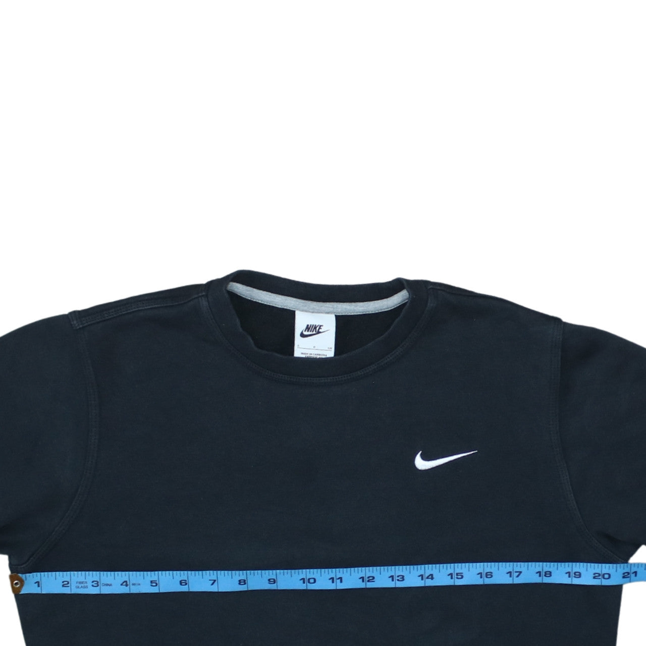 Nike Mens Black Small Crew Neck Pullover Sweatshirt