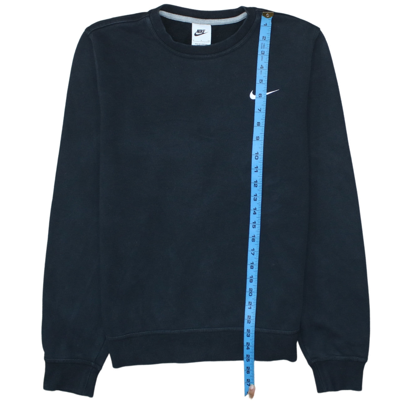 Nike Mens Black Small Crew Neck Pullover Sweatshirt