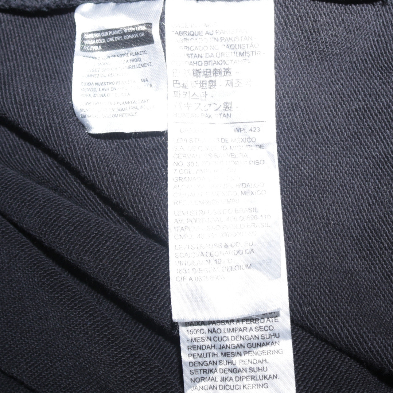 Levi's Men's Black 2XL Crew Neck Pullover Sweatshirt